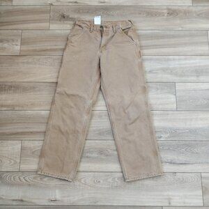 Carhartt B111-BRN flannel lined workwear carpenter pants original fit 30/30